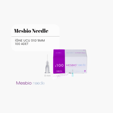 MESBIO NEEDLE İĞNE UCU 31G-8MM - 100 ADET