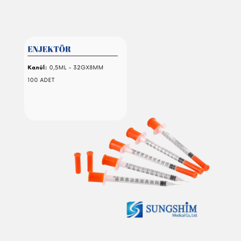 BOT. TOX. ENJEKTÖRÜ 0,5ML - 32G*8MM - 100 ADET