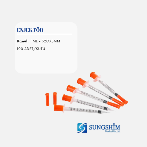 BOT. TOX. ENJEKTÖRÜ 1ML - 32G*8MM - 100 ADET