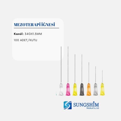 SUNGSHİM STERİL İĞNE 34G*1,5MM - 100 ADET