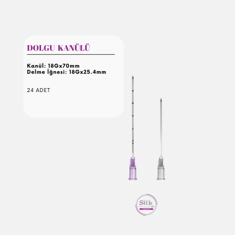 SİLK KANÜL 18 G*70 mm 24 adet