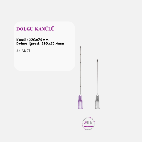 SİLK KANÜL 22 G*70 mm 24 adet